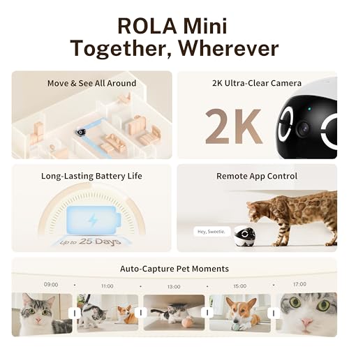 2K Mobile Pet Camera Robot