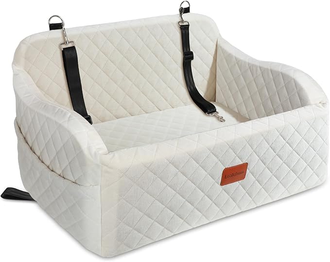 Washable Dog Car Seat with Dual Safety Leashes