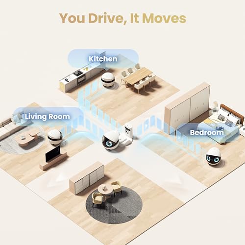Enabot EBO Air 2S Mobile Robot Camera: 2.5K FamilyBot with Two-Way Video