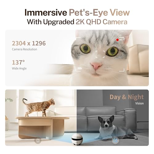 2K Mobile Pet Camera Robot