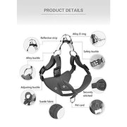 Reflective Breathable Pet Harness & Leash Set