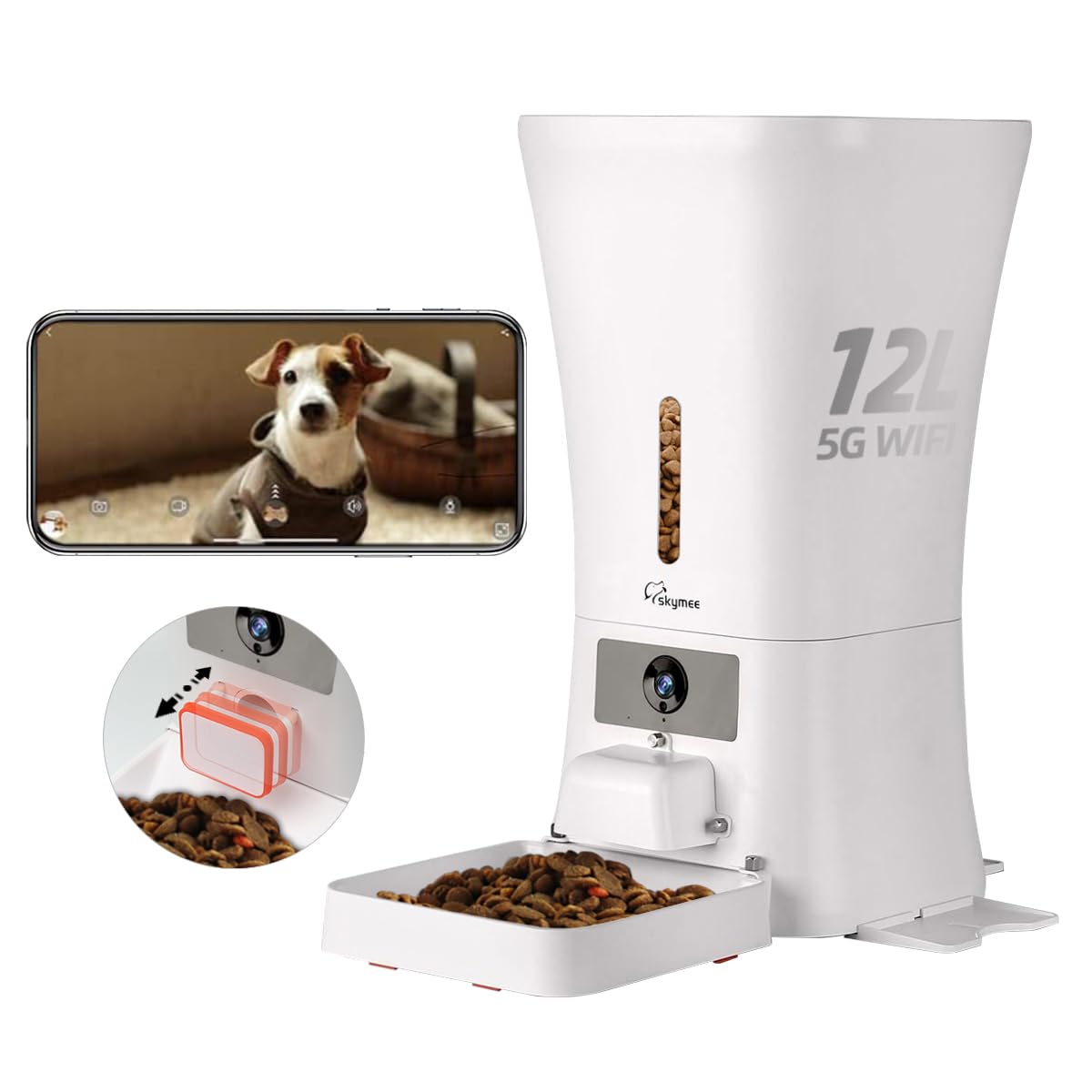 SKYMEE 12L WiFi Pet Feeder