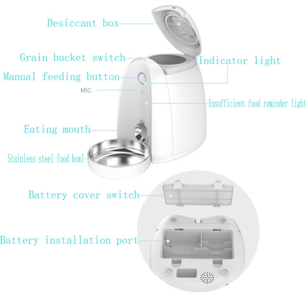 2L Smart Automatic Pet Feeder with Video Monitor