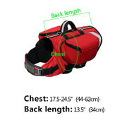 Outdoor Dog Backpack Harness with Saddle Bags