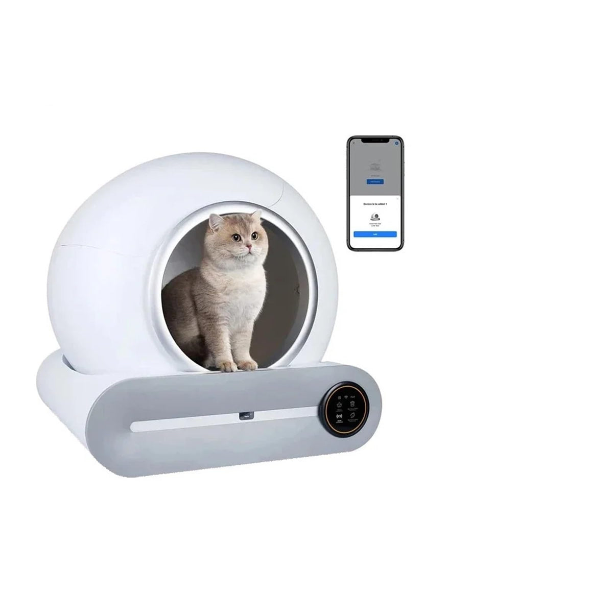 Smart Self-Cleaning Cat Litter Box, 2-Pack