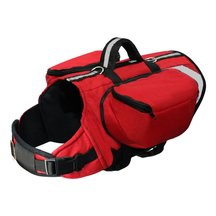 Outdoor Dog Backpack Harness with Saddle Bags
