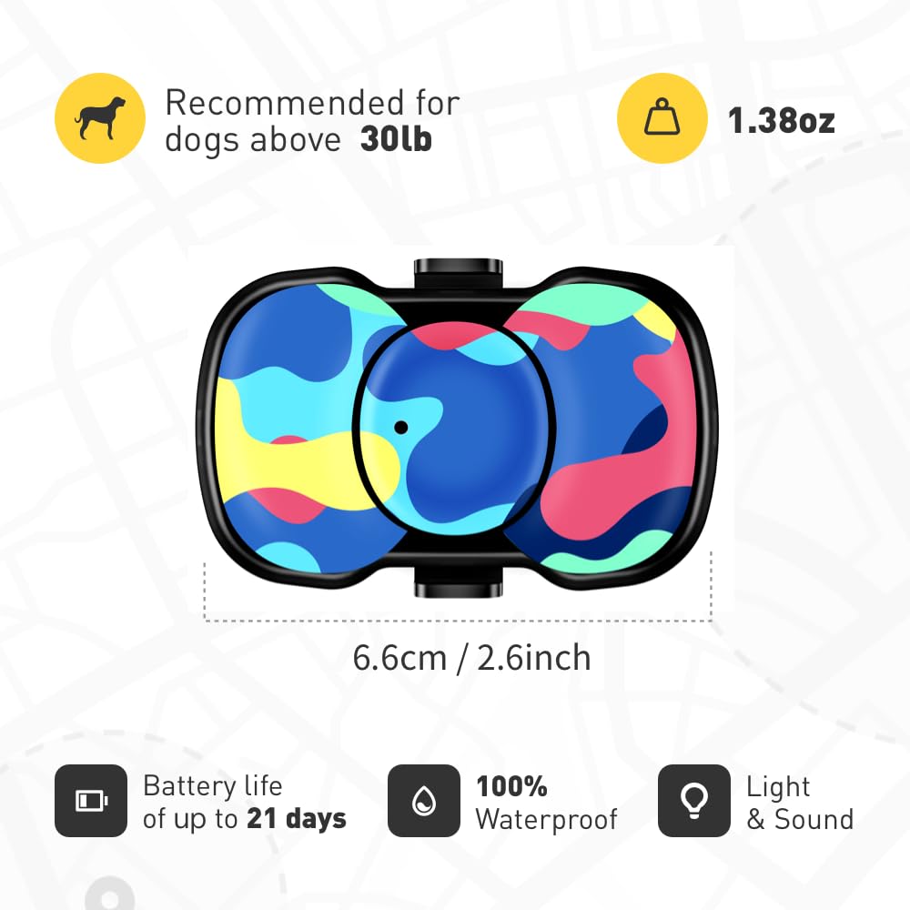 4G GPS Dog Tracker, No Monthly Fee, Virtual Fence, Waterproof, 21D Battery
