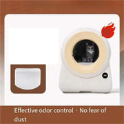Self-Cleaning Litter Box with APP and Enclosed Hood