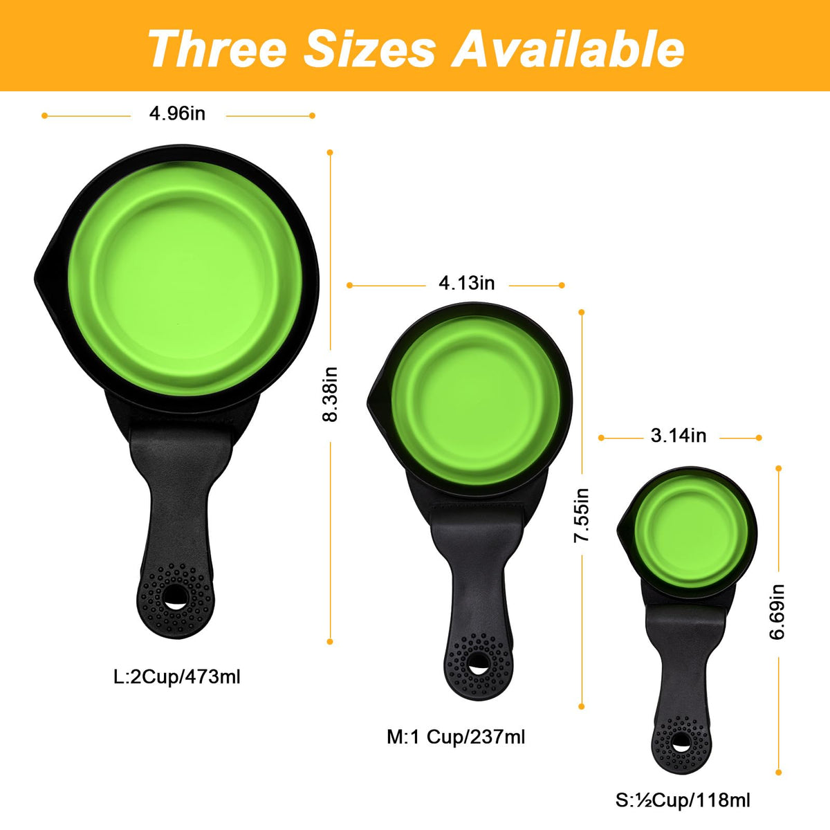 3-in-1 Collapsible Pet Food Scoop & Bag Clip