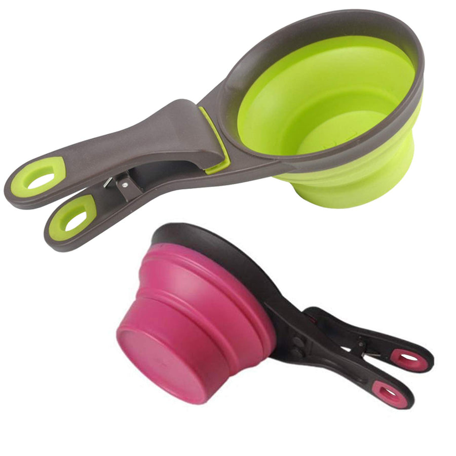 3-in-1 Collapsible Pet Food Scoop & Bag Clip Set
