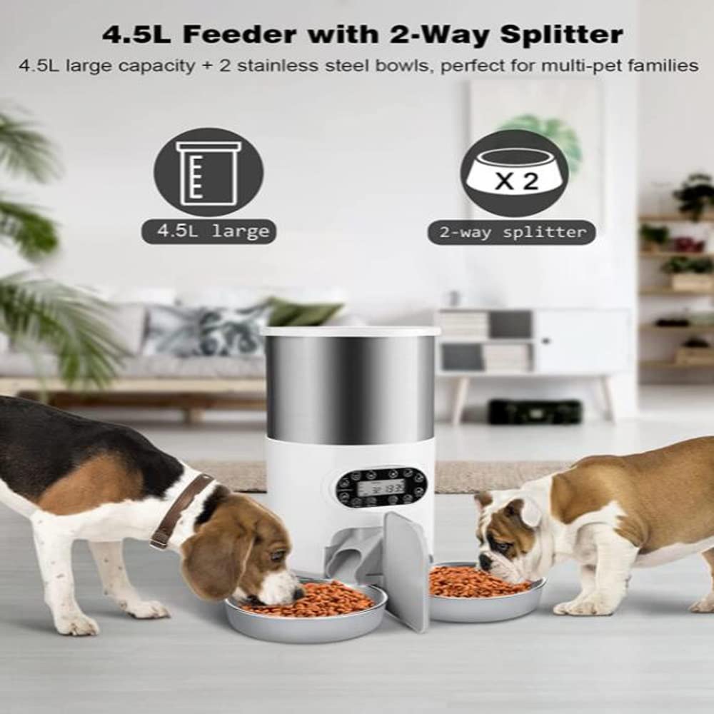 4.5L Automatic Pet Feeder with 2L Water Dispense