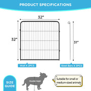 Metal Dog Exercise Playpen with Door