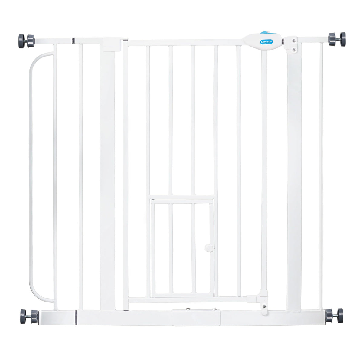 Extra-Wide Walk-Through Dog Gate with Pet Door