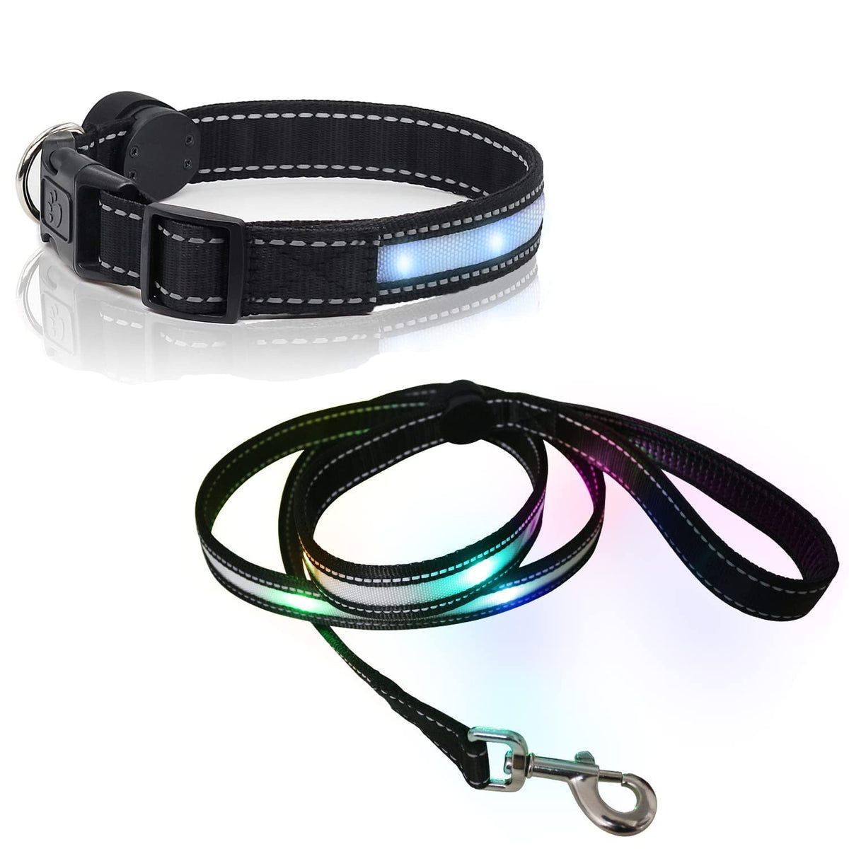 6FT LED Dog Leash & Collar Set