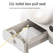 Self-Cleaning Litter Box with APP and Enclosed Hood