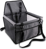 Pet Booster Car Seat with Safety Tether & Mesh Window
