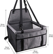 Pet Booster Car Seat with Safety Tether & Mesh Window