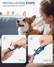 GPS Tracker, iOS, No Monthly Fee, Smart Pet Activity Tracker, White 2P