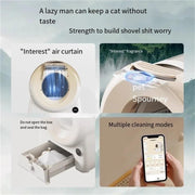 Self-Cleaning Litter Box with APP and Enclosed Hood