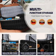 Memory Foam Dog Booster Car Seat with Storage