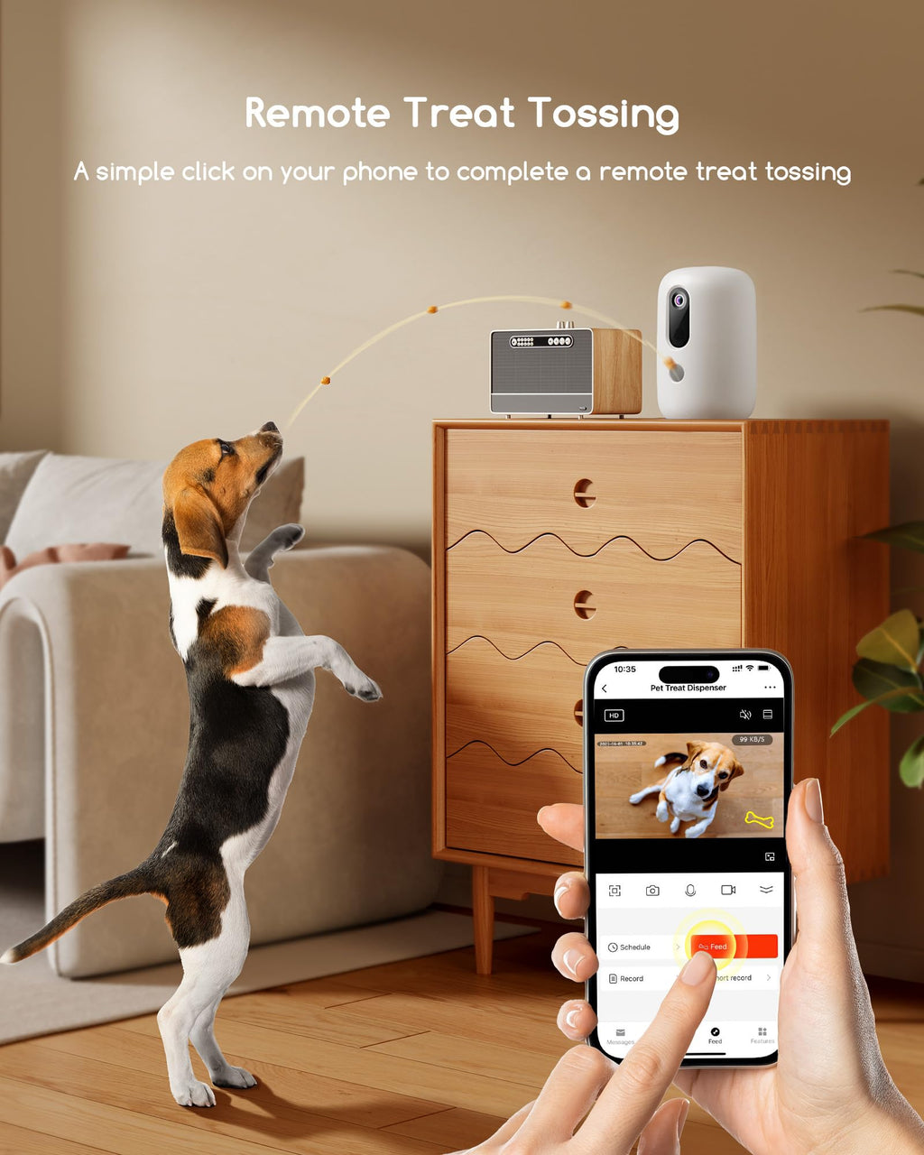 2K Smart Pet Camera with Treat Dispenser