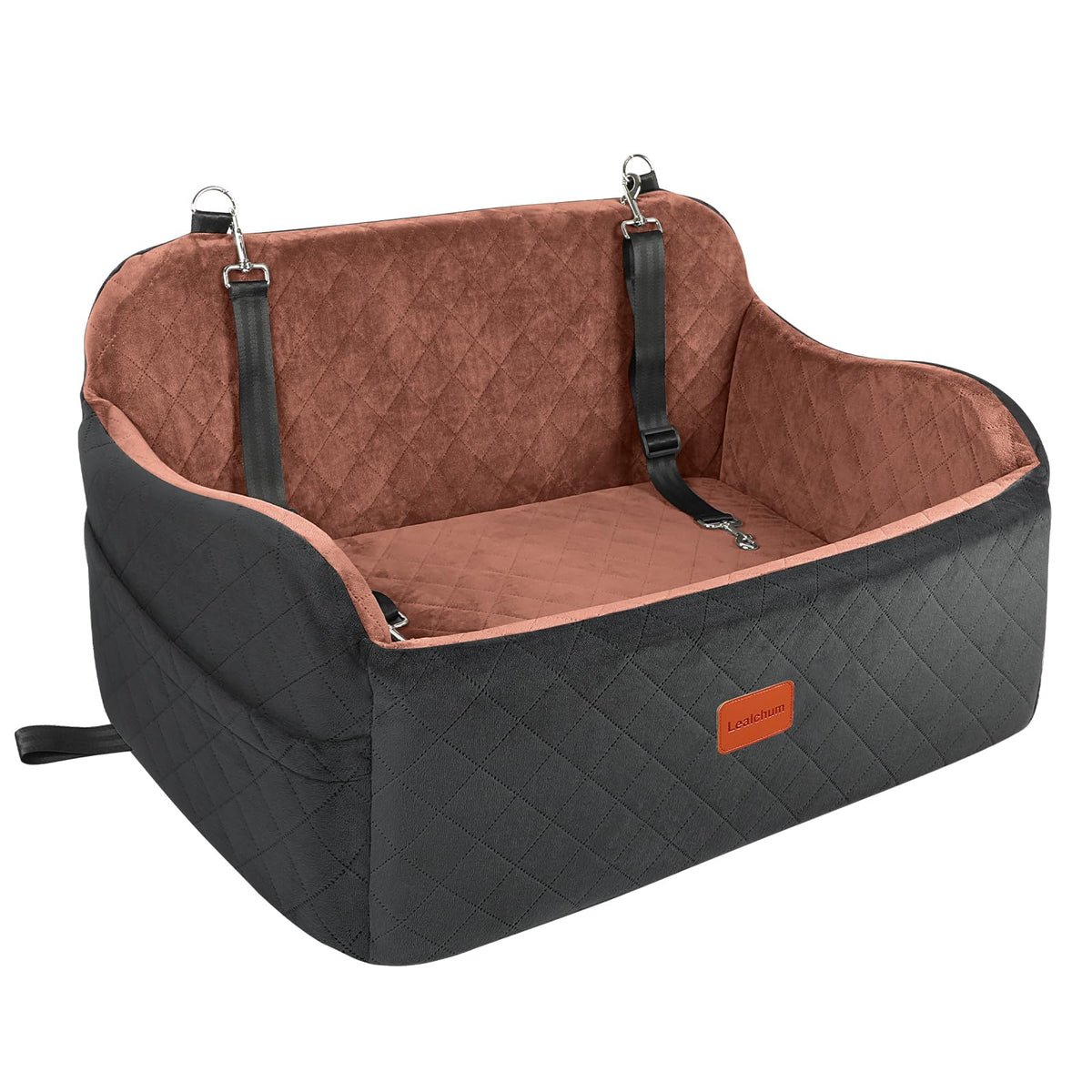 Washable Dog Car Seat with Dual Safety Leashes