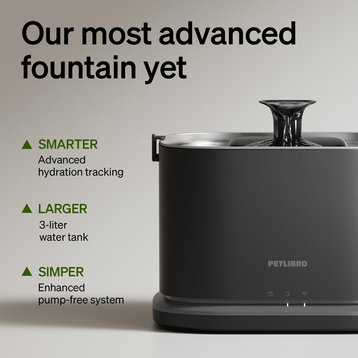 3L Smart Stainless Steel Pet Water Fountain, 8-Pack