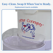 Raised Dog Feeder, Food Storage, 7-Inch Bowl, Rolling Base
