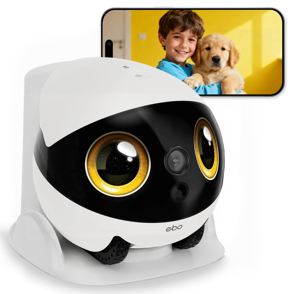Enabot EBO Air 2S Mobile Robot Camera: 2.5K FamilyBot with Two-Way Video