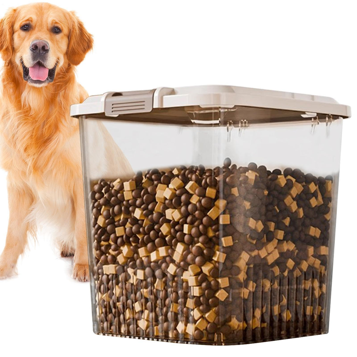 Dog Food Container - Clear Airtight Treat Container Canister