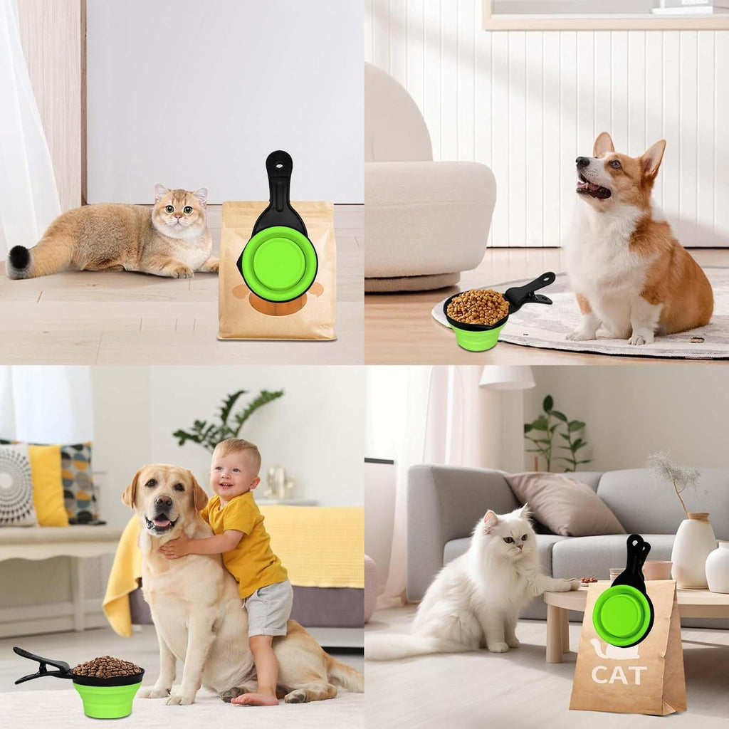 3-in-1 Collapsible Pet Food Scoop & Bag Clip