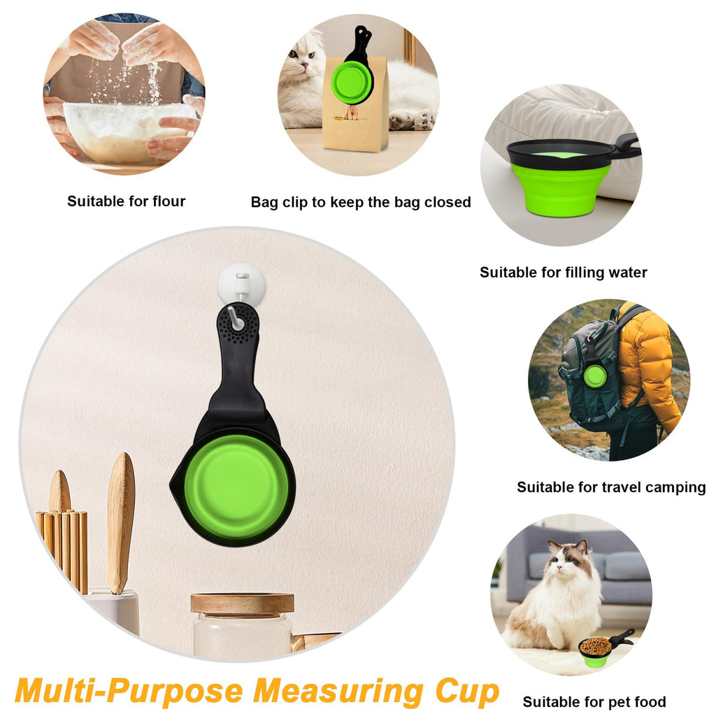 3-in-1 Collapsible Pet Food Scoop & Bag Clip