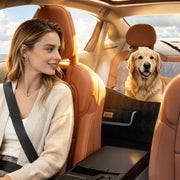 Memory Foam Dog Booster Car Seat with Storage
