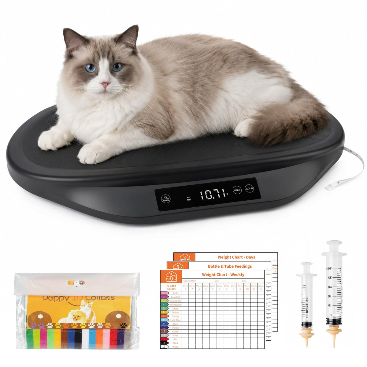 Digital Small Pet Scale with Measuring Tape