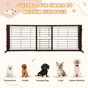 Adjustable Freestanding Wooden Dog Gate