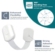 10 Pack Cat Proof Cabinet Locks, Trash Can Lock for Dogs (White)