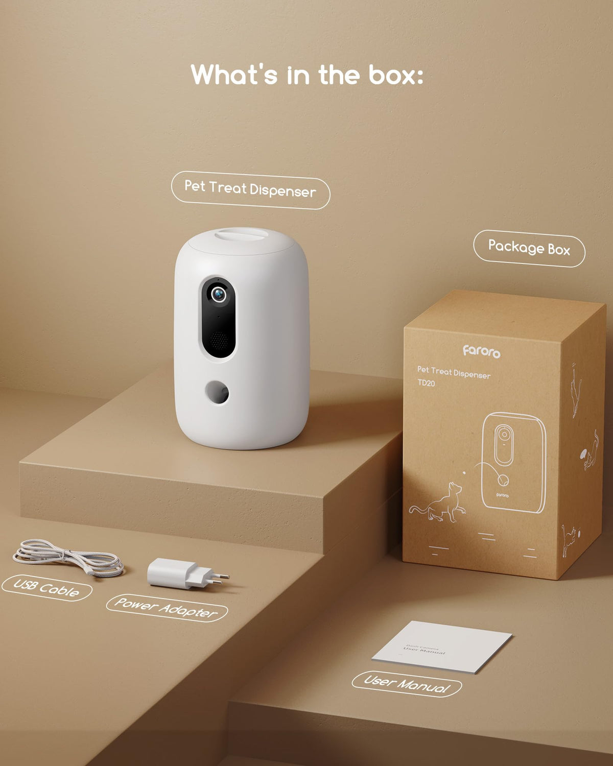 2K Smart Pet Camera with Treat Dispenser