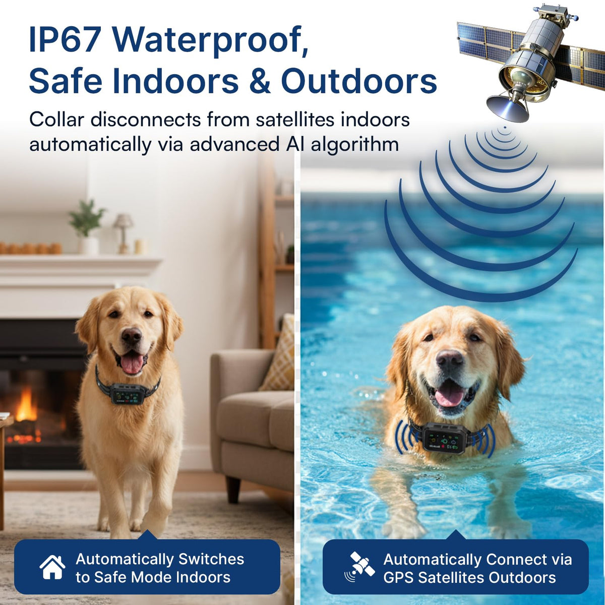 2-in-1 GPS Dog Fence & Training Colla