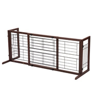 Adjustable Freestanding Wooden Dog Gate