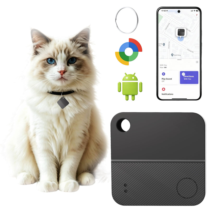 KEENSENSE Pet Tracker for Cats and Dogs-Works with Android，No Monthly Fee