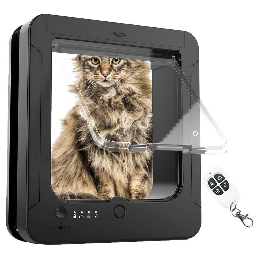 Microchip Automatic Pet Door with Sensor Collars & Remote