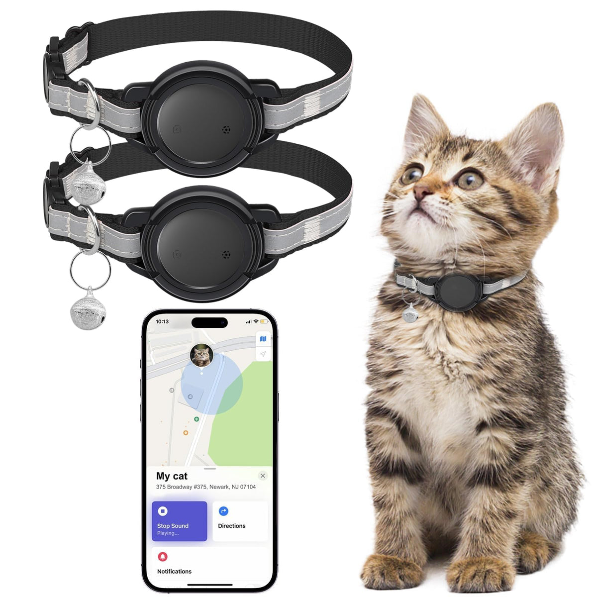 Cat GPS Tracking Collar (iOS & Android), Bluetooth