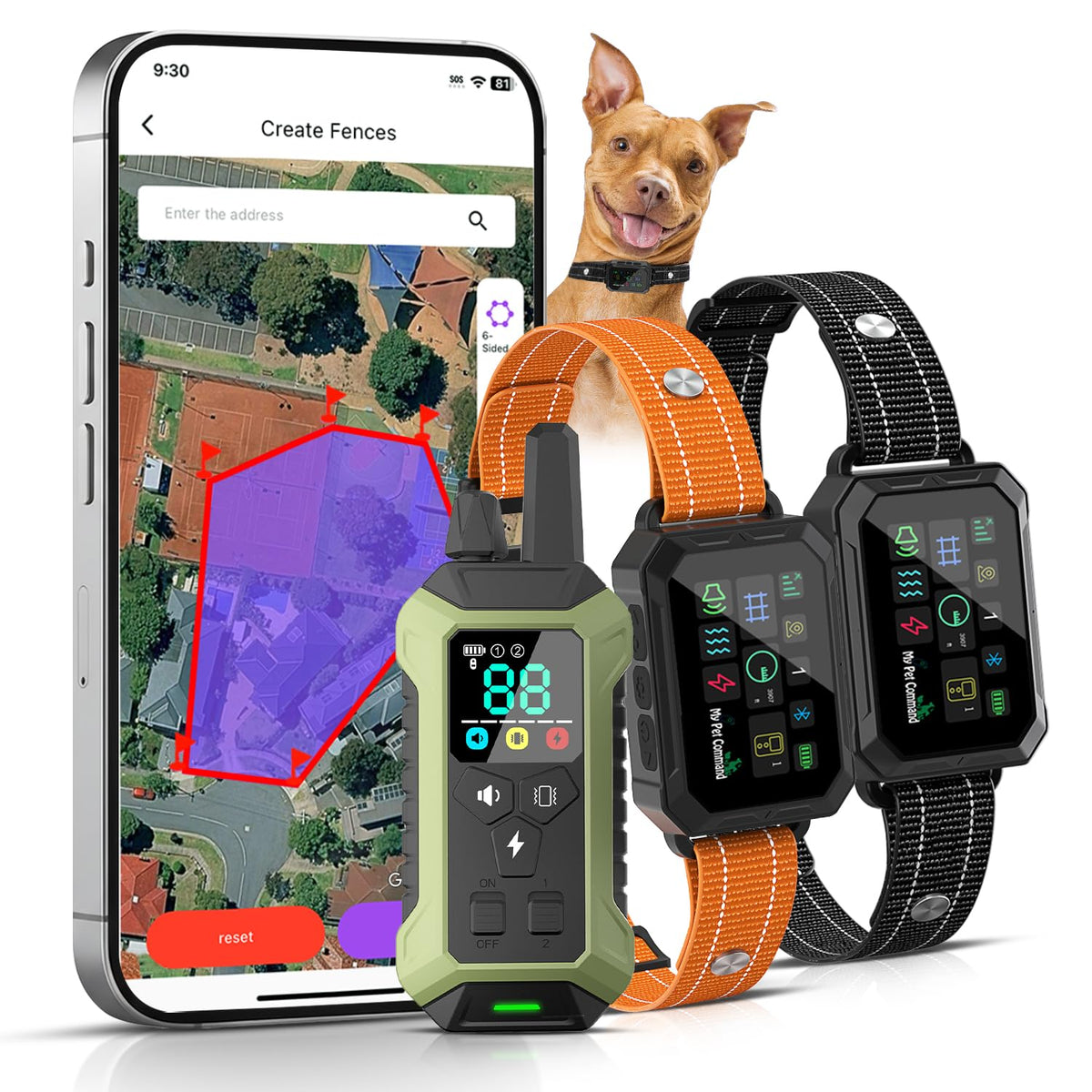2-in-1 GPS Dog Fence & Training Colla