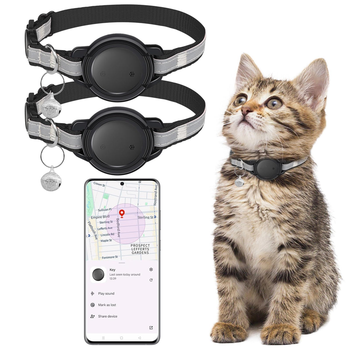 Google Cat GPS Tracker Collar (Android Only) Smart Cat Activity Tracker