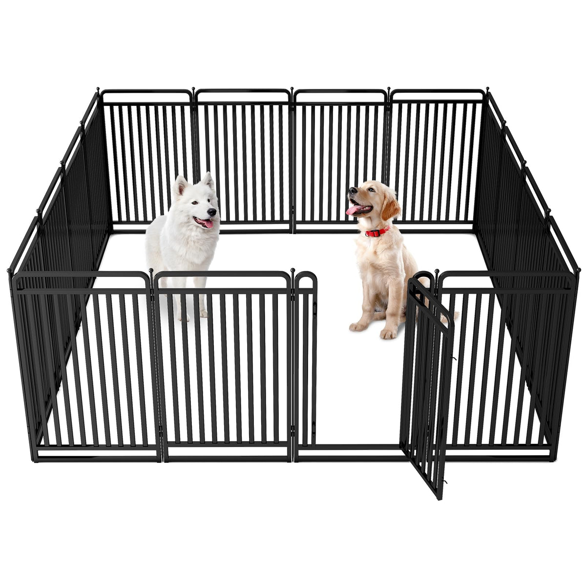 Heavy-Duty Foldable Dog Playpen with Door