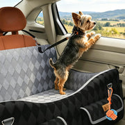 Memory Foam Dog Booster Car Seat with Storage