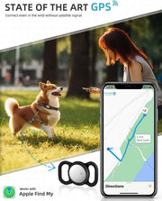 GPS Tracker, iOS, No Monthly Fee, Smart Pet Activity Tracker, White 2P