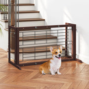 Adjustable Freestanding Wooden Dog Gate
