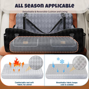 Memory Foam Dog Booster Car Seat with Storage