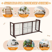 Adjustable Freestanding Wooden Dog Gate